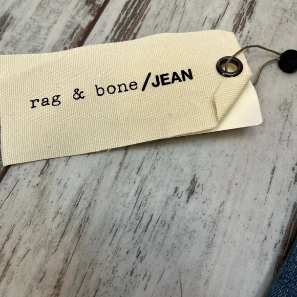 Rag & Bone Distressed Cropped Jeans Raw Hem Size 25 NWT - Picture 13 of 16